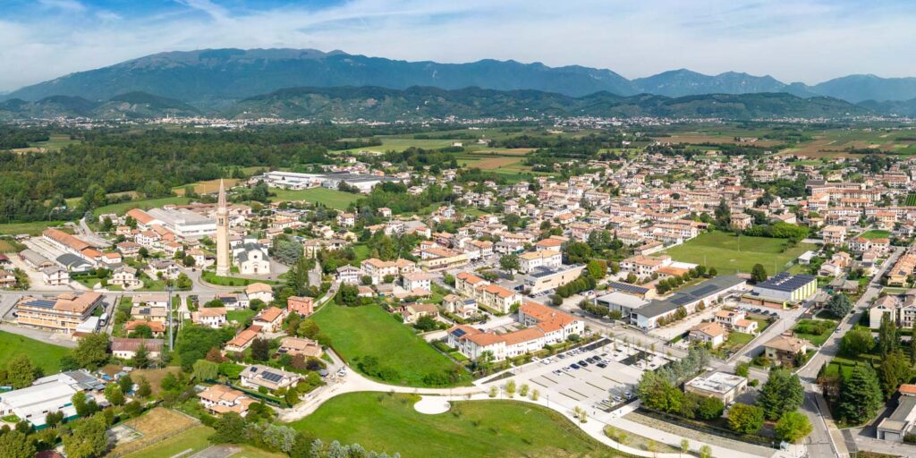 Veduta aerea di Sernaglia della Battaglia