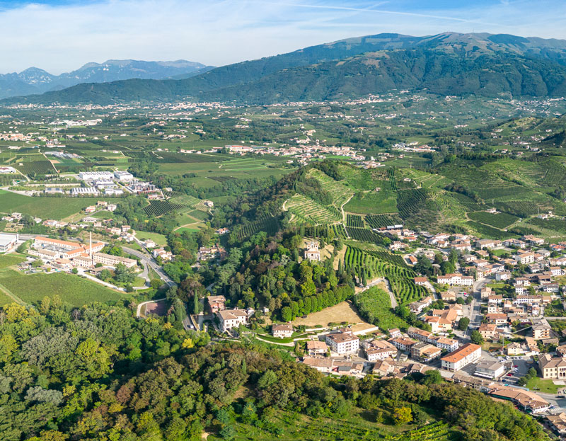 Panorama delle colline del Prosecco